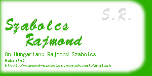 szabolcs rajmond business card